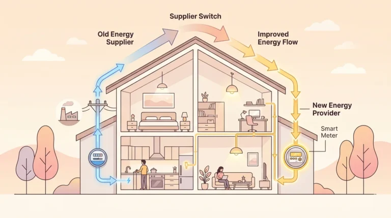 Как выбрать поставщика электроэнергии в Германии — иллюстрация cutaway house Tarifico